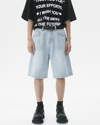 Light Blue Denim Shorts Mens